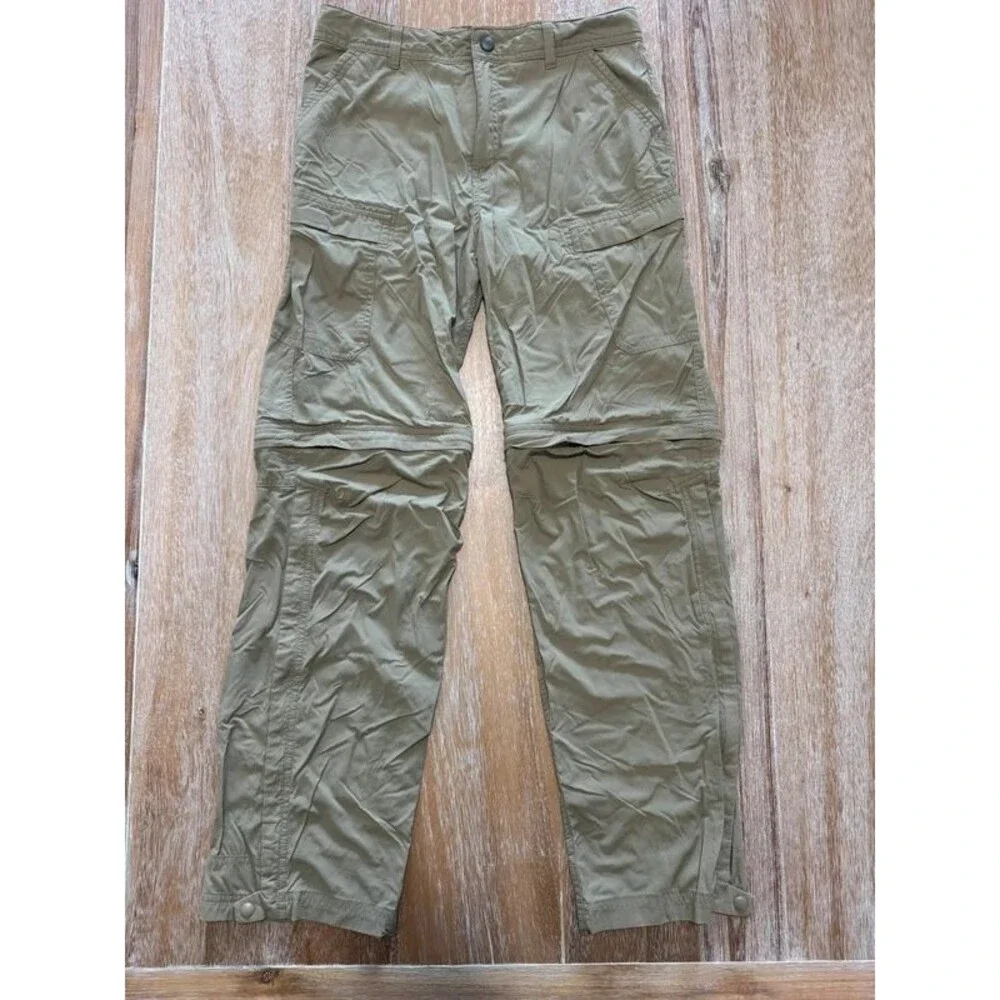 REI Co-op Sahara Convertible Pants Youth Boys Large 14-16 Zip Off Cargo Khaki